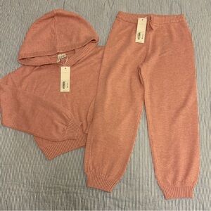 Cozy Pink Kids Jogger Set By Janie & Jack NEW